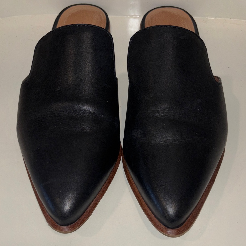Madewell Black Leather Mules - Picture 5 of 9